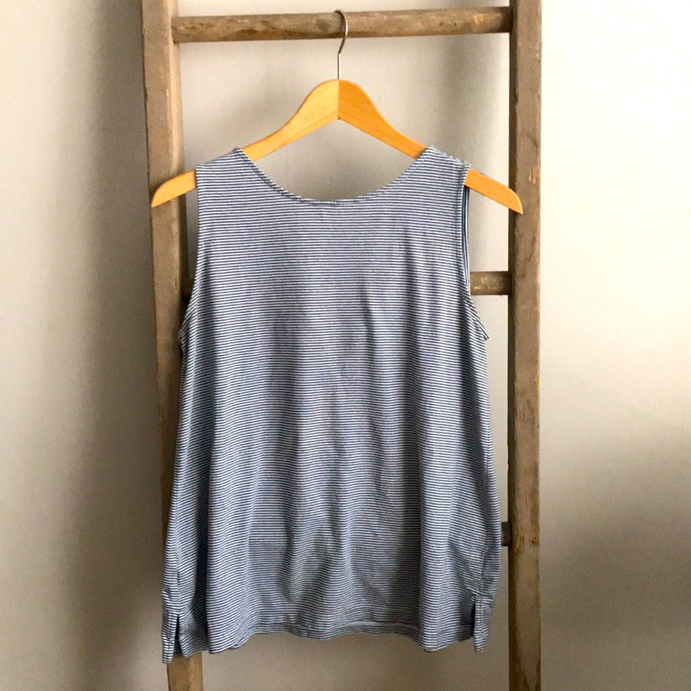 Striped Tank with Bow Details